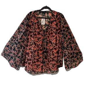 Jessica Simpson Black and Pink Blouse